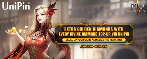 [Promo Akhir Juni] – Top Up Divine Diamonds & Dapatkan Ekstra Golden Diamonds TANPA BATAS di MU ORIGIN 3